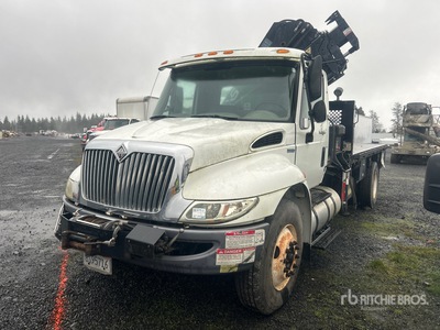 2008 Hiab 144E-3 CLX 11680 lb Knuckle Boom on 2009 International 4300 4x2 Boom Truck (Inoperable)