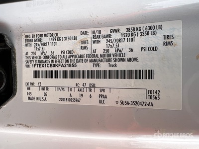 2019 Ford F-150 4x2 Extended Cab Pickup