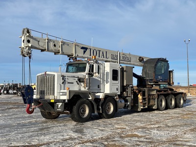 Manitex T4596 45 ton Straight Boom on 2012 Kenworth C500 10x6 Sleeper Crane Truck