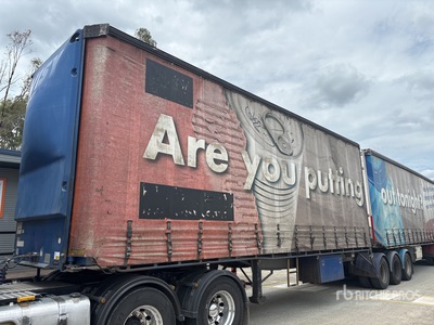 2009 Vawdrey Tri/A B-Double Lead Curtain Side Trailer