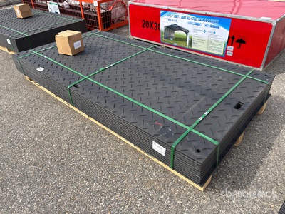 Quantity of (12) 2026 SKLP SK-LJB12 Polyethylene Sheet Ground Protection Mats (Unused)