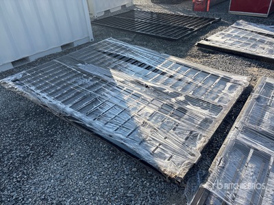 2026 SKLP SK-T20X 9 ft 6 in x 7 ft Wrought Iron Bi-Parting 20 ft Portail d'entrée (Unused)