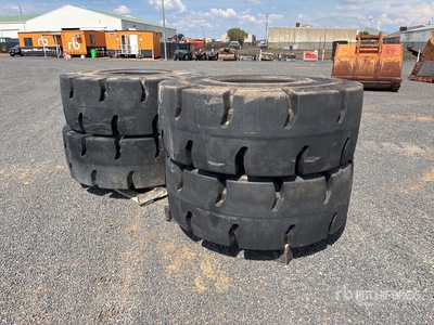Quantity of (4) 23.5x25 Solid Tires (Unused)