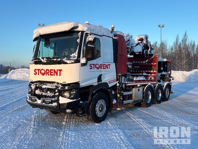 2011 Effer 955/8S 26.2 ton on 2017 Renault C460.26 8x6 Sleeper Camion à flèche