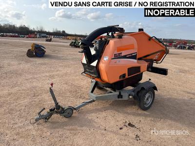 2018 Eliet Mega Pro Onroad Broyeur A Vegetaux 1 Essieu S/A Wood Chipper (Inoperable)
