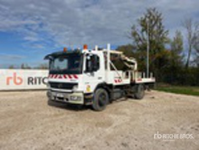 2008 HEP Telecom20 on 2008 Mercedes-Benz Atego 1218 4x2 Camion Pose Poteaux Digger Derrick Truck