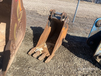 Cat 18 in Digging Excavator Bucket