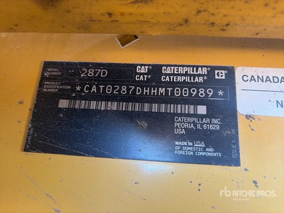 2017 Cat 287D Two-Speed Compact Track Loader