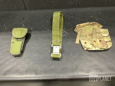 (4) M-12 Holsters, (27) Individual Equipment Belts & Assorted Items