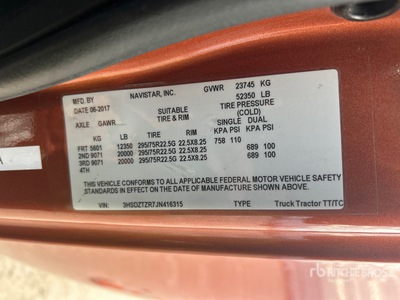 2018 International LT625 6x4 T/A Sleeper Truck Tractor