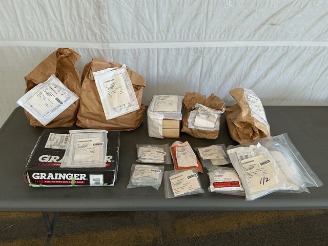 (14) Bolts, (31) Plain Studs, (2) Headless Straight Pins & Assorted Items