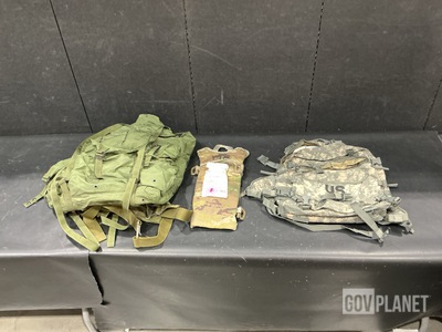 (18) Assault Packs, (175) Hydration System Carriers & Assorted Items