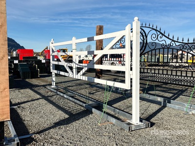 2026 EG EarthyGrounds Gate B 20 ft x 7 ft 4 in Steel Heavy Duty Driveway Gate (Unused)