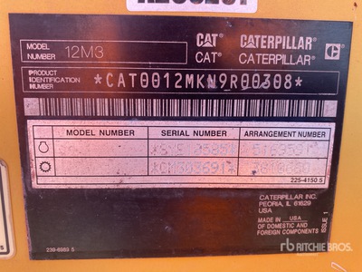 2017 Cat 12M3 Motor Grader