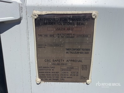 2026 40 Ft One-Way High Cube Storage Container (Unused)