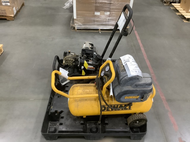 (1) DeWalt D55167 Wheeled Portable Air Compressor & (1) Pressure Washer (1) DeWalt D55167 Wheeled Portable Air Compressor & (1) Pressure Washer