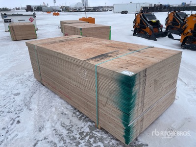 Quantity of (50) 4 ft x 8 ft 5/8" CSP/DFP No Stamp Plywood Sperrholz (Unused)