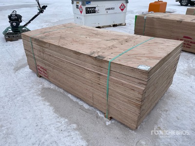 Quantity of (50) 4 ft x 8 ft 5/8" CSP/DFP No Stamp Plywood Sperrholz (Unused)