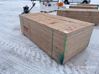 Quantity of (50) 4 ft x 8 ft 5/8" CSP/DFP No Stamp Plywood Sperrholz (Unused)