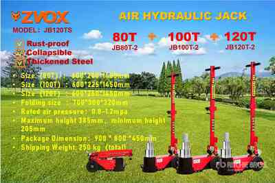 Quantity of (3) 2025 ZVOX JB120TS Air Hydraulic Floor Jack (Unused)