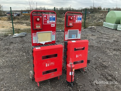 Quantity of (2) Fire Extinguisher & Fire Point Trolleys