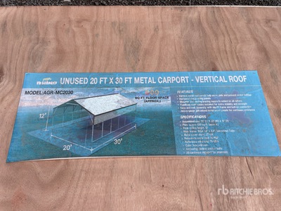 Rhino AGR-MC2030 20 ft x 30 ft Carport (Unused)