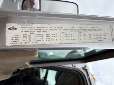 2004 Mack CH613 6x4 T/A Day Cab Truck Tractor