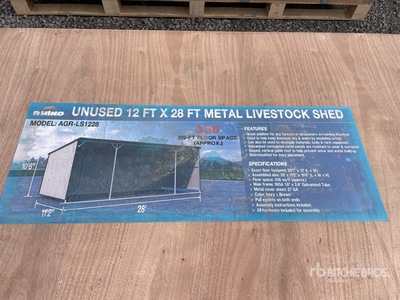 Rhino AGR-LS1228 28 ft x 12 ft Livestock Shelter (Unused)