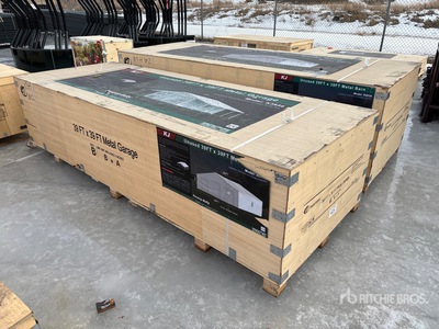 KJ K3939 39 ft x 39 ft Metal Garage