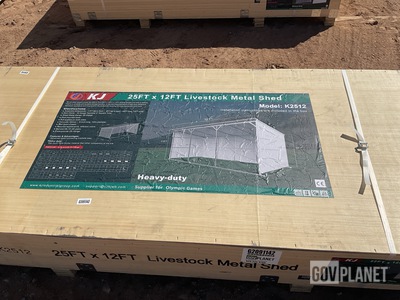 KJ K2512 Livestock Metal Shed - Unused