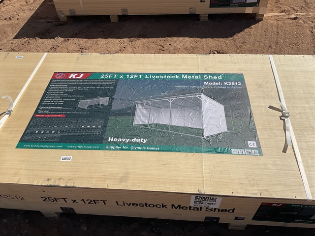 KJ K2512 Livestock Metal Shed - Unused