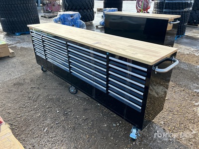 8 ft, 24 drawer Banco de trabajo (Unused)