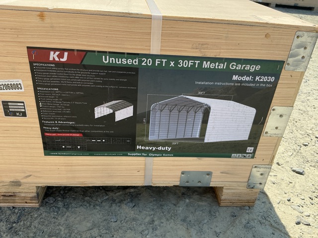 KJ K2030 Metal Garage - Unused