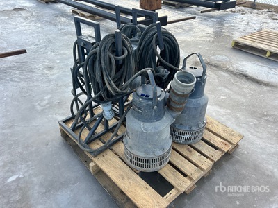 Quantity of (2) Flyght 4in outlet Electric Submersible Water Pump