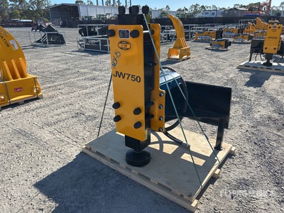 2025 JW JW750 Skid Steer Post Driver - Fits 8 - 12 Ton (Unused)