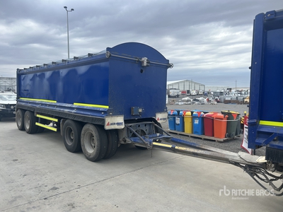 2008 Hamlex 7.7 m Quad Dog End Dump Trailer