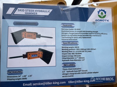 2026 AGT SSHH680 Kompaktladerbrecher (Unused)