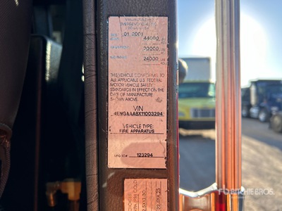 2001 E-One 4x2 Crew Cab Brandweerwagen