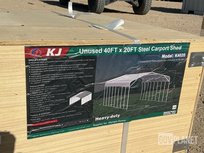 KJ K4020 Steel Carport Shed - Unused