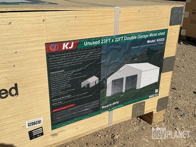 KJ K2223 Double Garage Metal Shed - Unused