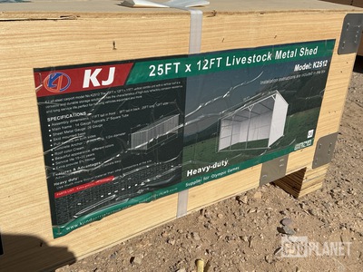 KJ K2512 Livestock Metal Shed - Unused