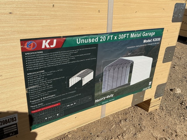 KJ K2030 Metal Garage - Unused KJ K2030 Metal Garage - Unused