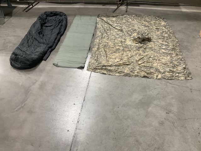 (29) Wet Weather Ponchos, (10) Self-Inflating Sleeping Mats & Assorted Items