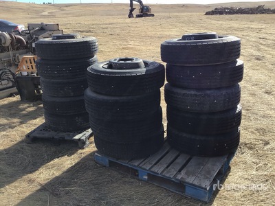 Quantity of (14) 215/75R17.5 Rims & Tires