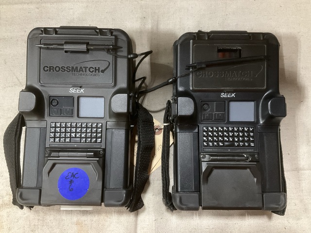 (3) Cross Match Technologies SEEK Handheld Biometric Devices