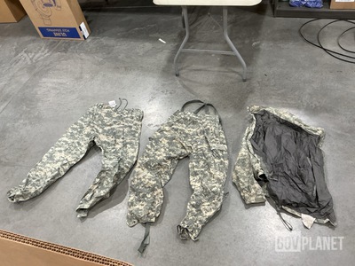 (53) Pairs of Cold Weather Trousers, (14) Wet Weather Jackets & Assorted Items