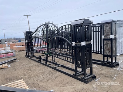 2026 Suihe NFG-20FGP-D03 19 ft x 6 ft 5 in Wrought Iron Bi-Parting Puerta de entrada (Unused)