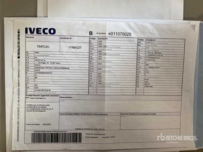 2022 Iveco 35S16 Van Truck