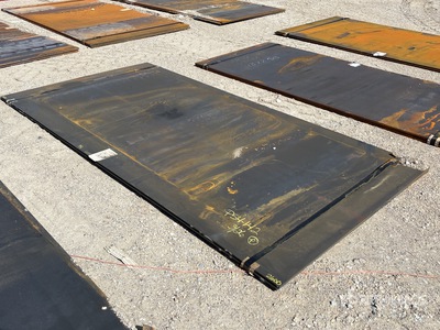 Quantity of (2) Kit Containers 5 ft x 10 ft 5/8 in Steel Plates (Unused)
