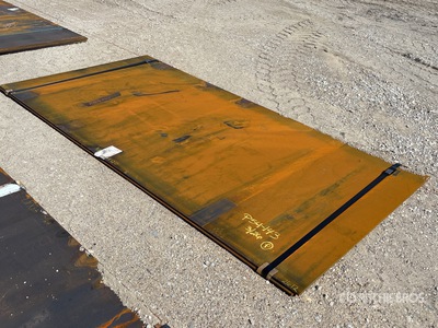 Quantity of (2) Kit Containers 5 ft x 10 ft 5/8 in Steel Plates (Unused)